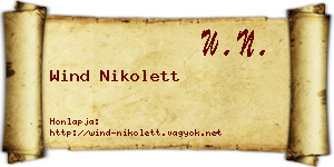 Wind Nikolett névjegykártya